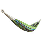 Bliss Hammocks - Bliss Hammock In A Bag - This versatile full size Brazilian style hammock brings together tradition and comfort. Made with a polyester/cotton blended fabric also gives you the durability you need to get by the seasons ahead. Reinforced steel Hammock loops for durability. Also great for use indoors: Hang of the corner of your room or you can even hang the 2 ends off a ceiling to be used as a hammock chair! Elegant and colorful stripe selections give this hammock the perfect touch. 40" in Width. Stand not Included