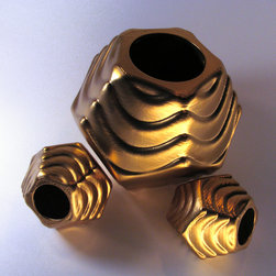 3D Printed Dodecahedron Planter Set - Desk Accessories