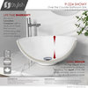 Stylish 16" White Round Ceramic Vessel Bathroom Sink