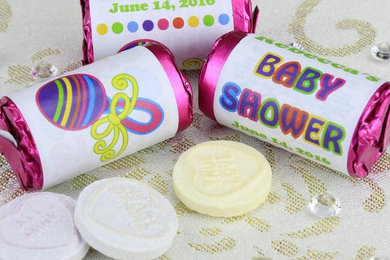 Personalised Baby Shower Love Heart Sweets & Party Favours