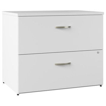 BBF Office in an Hour 2-Drawer Engineered Wood Lateral File Cabinet in White