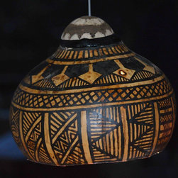 hanging light from gourd dry shell - Products