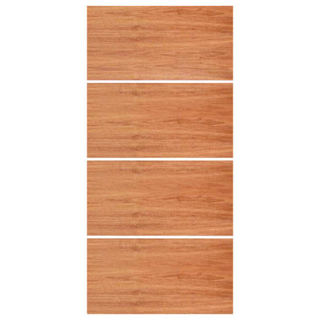 Movida - Interior Mahogany Flush Door, Aluminum Strips, 42"x96"x1.75"