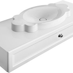 La Belle Vanity Unit White Brilliant Glaze - Bathroom Fixtures