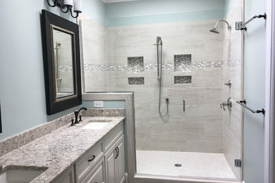 Elegant bathroom photo in Raleigh