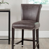 Safavieh Seth Counter Stool, Antique Brown/Espresso Leather/With Nail Head