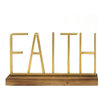 Stratton Home Decor Metal and Wood Faith Table Top