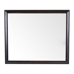 Imogen 36" x 30" Mirror in Chocolate Birch - Bathroom Mirrors