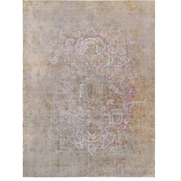 Pasargad Vintage Lahores Hand-Knotted Wool Area Rug, 9'5"x13'1"