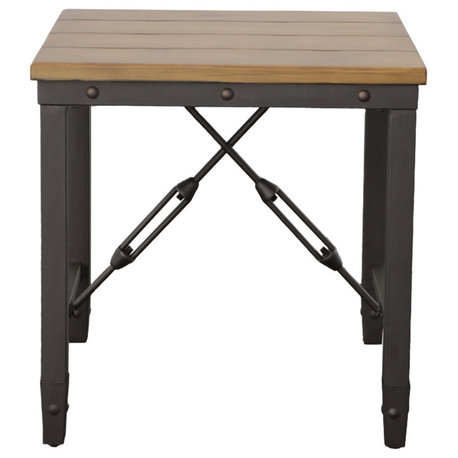 Ashford End Table in Antiqued Honey Brown