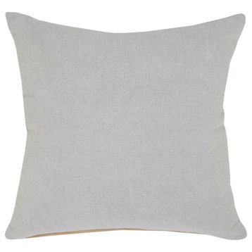 Soft Gray Solid Throw Pillow, 20" X 20"
