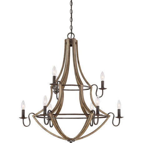 Quoizel SHR5009 Shire 9 Light 32-1/2"W Chandelier - Rustic Black