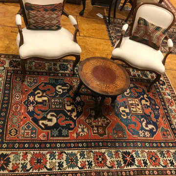 Antique Rare Cloudband Caucasian Chondzoresk Rug