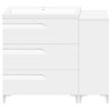 48" Freestanding White Vanity Set With Sink, LV7-C3B-48W, Style 7
