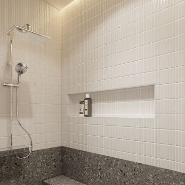 The Curved Oasis: Toilet and Bath