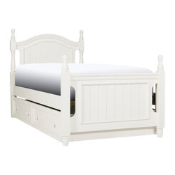 Willow Point Twin Post Bed w/ Trundle - Beds