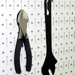 Wall Control White Metal Pegboard ToolBoard | Peg Board Colors - Garage And Tool Storage