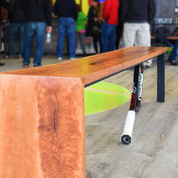 Live Edge Cherry Waterfall Bench - Indoor Benches