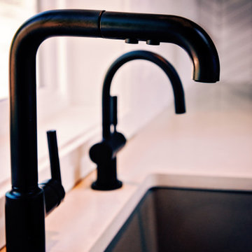 Black Kitchen Faucet & Dedicated Hot-Water Faucet