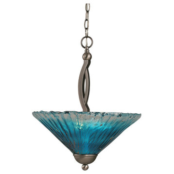 Bow 2 Light Pendant In Brushed Nickel (274-BN-715)