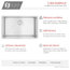 28"L x 18"W Stainless Steel Single Basin Undermount Kitchen Sink with Grid and S