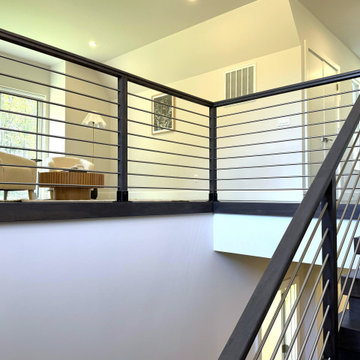Project #137 | Maple Staircase with Stainless Steel Railing
