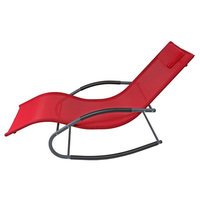 Weather Resistant Chaise Lounge, Red