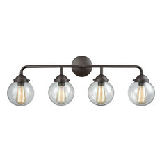 Beckett 4 Light Bath In Oil Rubbed Bronze And Clear Glass
