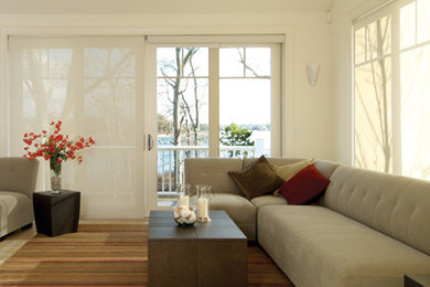 Family room - contemporary family room idea in Boston