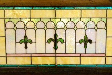 Antique leaded stained glass