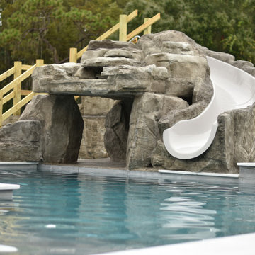 Residential New Build With Spill Over Spa and Slide