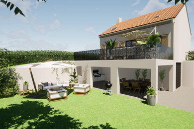 Création d'une terrasse et aménagement des espaces extérieurs
