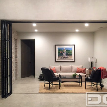 Panoramic Accordion :Patio Doors in a Bronze Metal Frame & Insulated Glass Panes