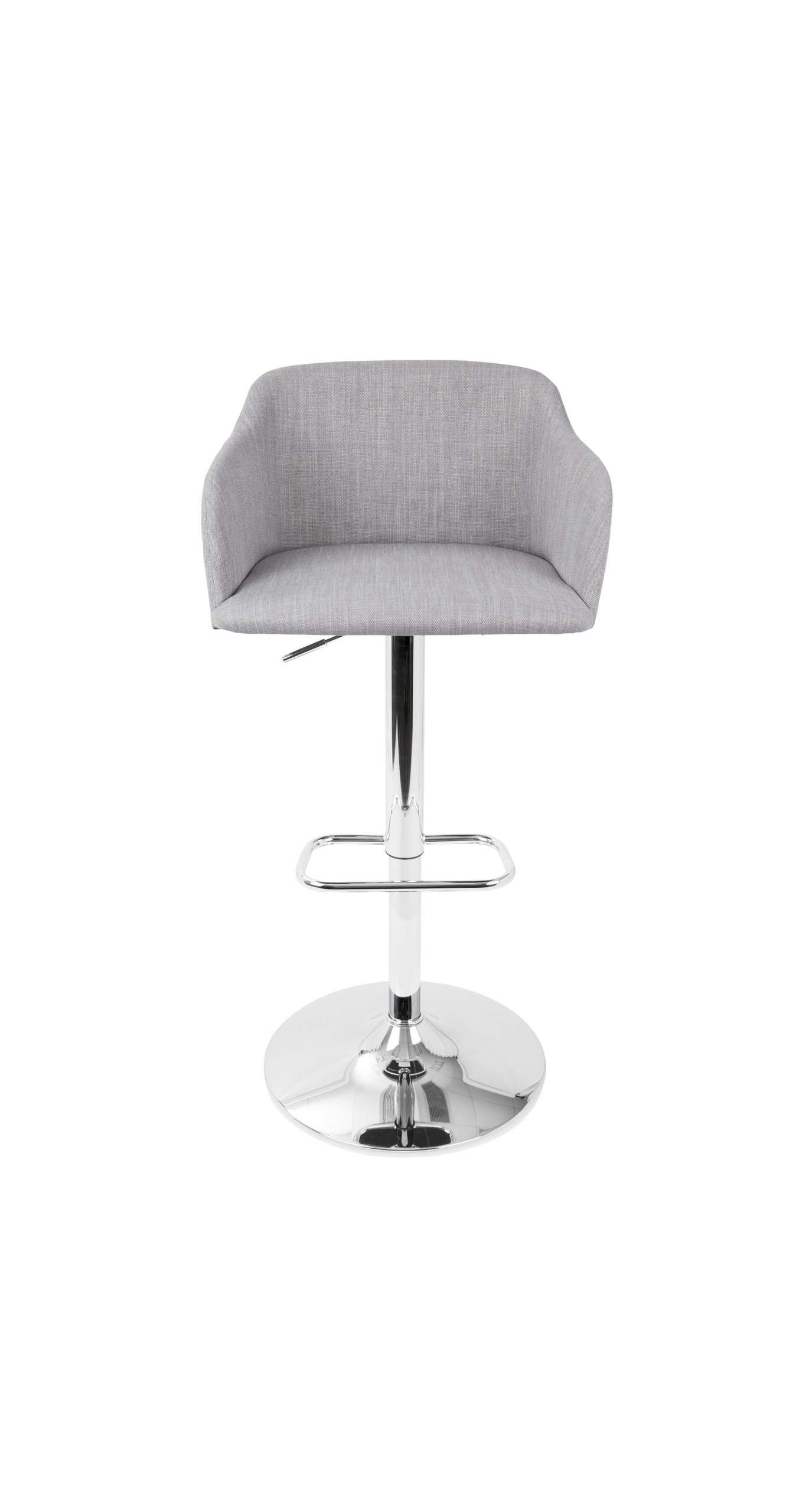 LumiSource Daniella Adjustable Height Barstool, Light Gray