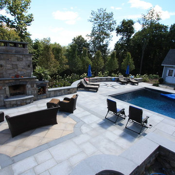 A Variety of Stone for Unique Pool Architecture
