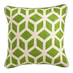 CUBED PILLOW COVER &ndash; GREEN - NEW - Products