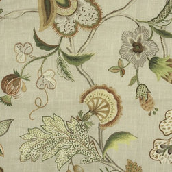 Phoebe Printed Fresh Blooms Linen Custom Made curtains - Products