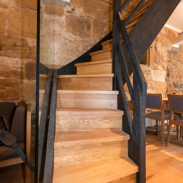 Rustikale Treppe Shou Sugi Ban