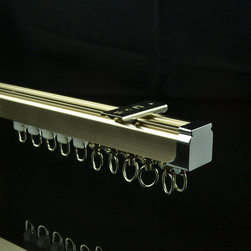 CHR7820 Rose Gold Ceiling Mounted Custom Made Length Single Curtain Tracks and R - Window Treatment Accessories