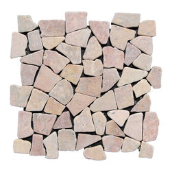 Brown Flat Stone Mosaic Tile - Mosaic Tile