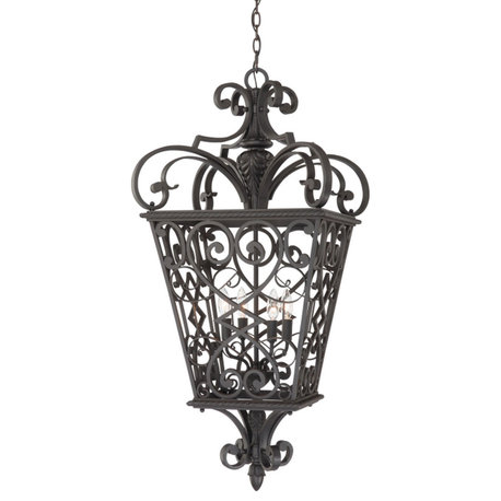 Fort Quinn 4-Light Chandelier, Marcado Black