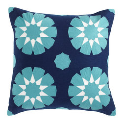 BLUE IZNIK PILLOW COVER &ndash; GEOMETRIC - Decorative Pillows