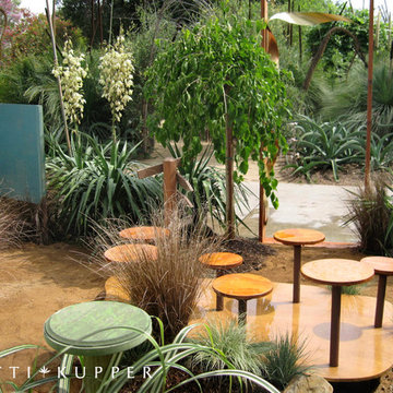 Stand of Stools and Garden Entry
