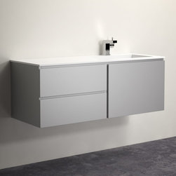 LUSSO STONE VOLA MATT CONCRETEGREY VANITY UNIT AND BASIN 1200 - Products