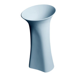 ADM Bathroom Design - ADM Circular Freestanding Pedestal Sink, White, 19" - Bathroom Sinks