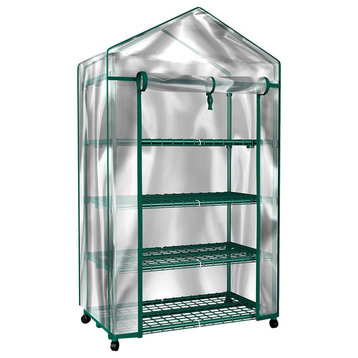 Mini Greenhouse-4-Tier Indoor Outdoor Shelves by Home-Complete
