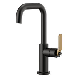 Bar Faucet with Square Spout and Industrial Handle - Bar Faucets