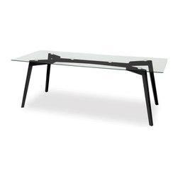 Black Staind Similda Solid Beechwood 220x90cm Dining Table by Eugenia Minerva fo - Dining Tables