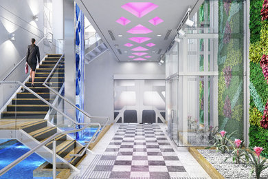 Design ideas for a contemporary hallway in Perth.