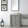 Sink Vanity With Quartz Top, Cool Gray, 30"